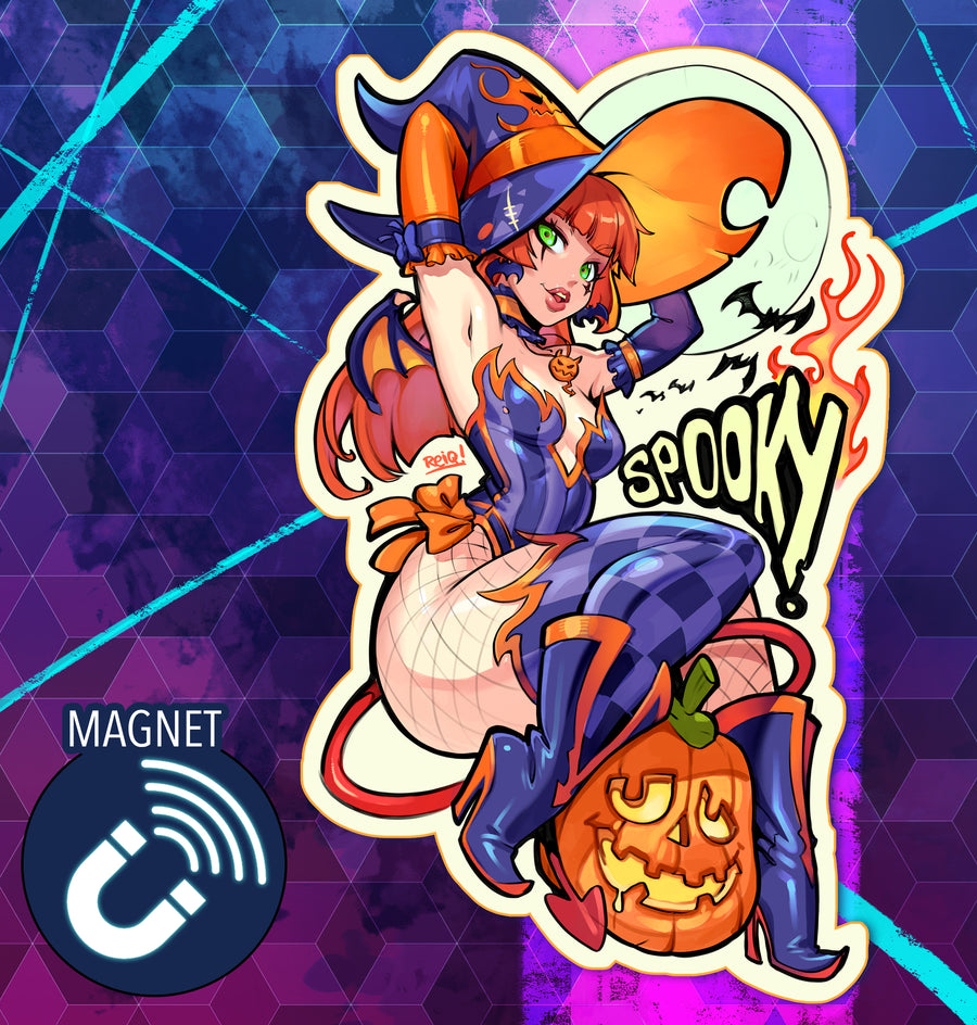 Candela Spooky Witch Magnet