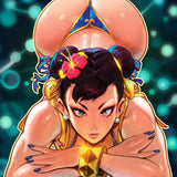 Chun-Li Swimsuit SP Clear Sticker.