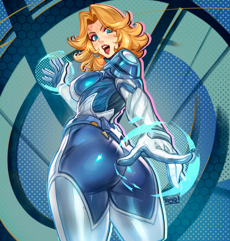 Invisible Woman Clear / Glitter Sticker