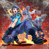 Jill vs Zombies  MvsC Clear Sticker