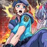 Jill vs Zombies  MvsC Clear Sticker