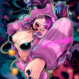 Juri Pajama Clear Sticker Pink / Orange