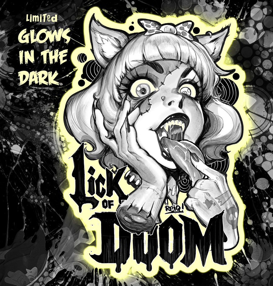 LICK Of DOOM / GLOW in the DARK Sticker Limited 250Pcs