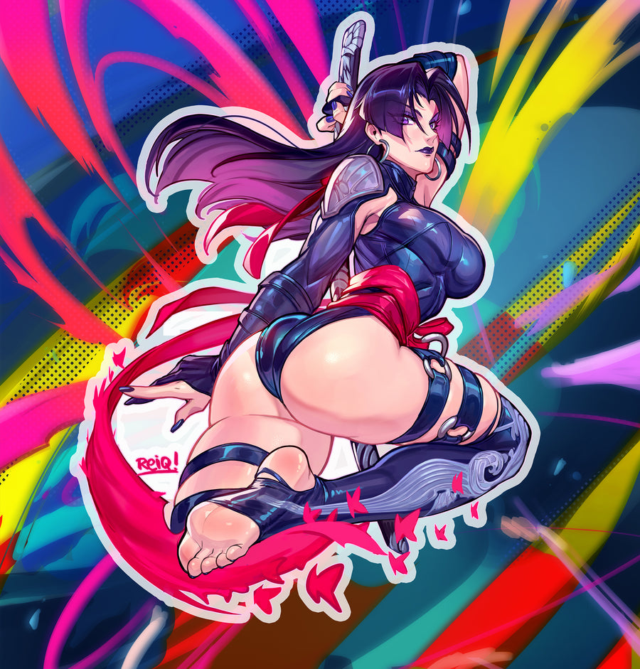 PSylocke Marvel Rivals Clear / Glitter Sticker