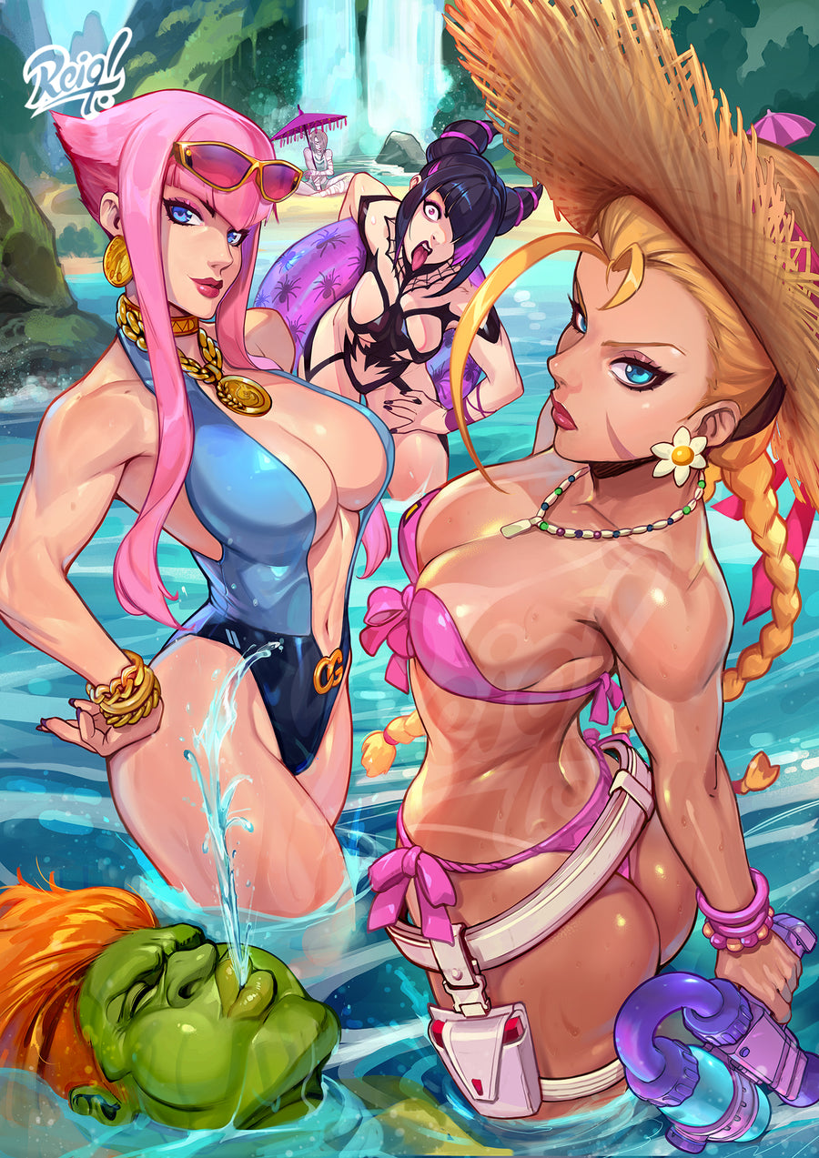 Summer Times Feat Manon, Cammy and Jury 18x24  Limited Signed Poster
