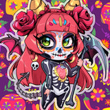 Candelita de los Muertos Clear Sticker Seasonal Design