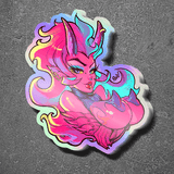 HOLOGRAPHIC 80's Retro Succubus Limited Sticker 100 PCS