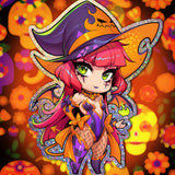 Candelita Witch Seasonal Glitter Sticker